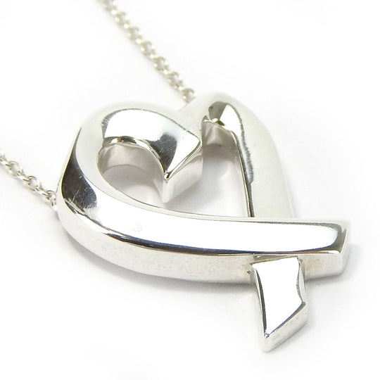 TIFFANY&Co. Necklace Silver925 Silver Loving heart Women Used Authentic