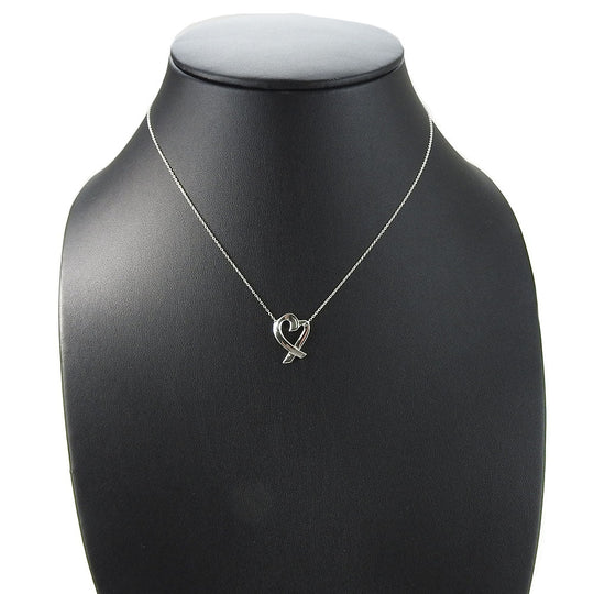 TIFFANY&Co. Necklace Silver925 Silver Loving heart Women Used Authentic