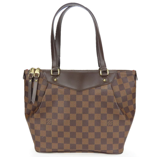 LOUIS VUITTON Tote Bag N41102 Damier, Leather Brown Westonminster PM Women Used Authentic