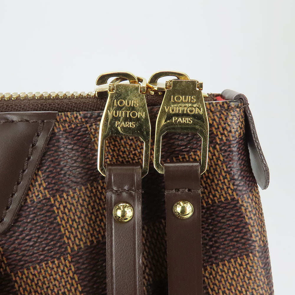 LOUIS VUITTON Tote Bag N41102 Damier, Leather Brown Westonminster PM Women Used Authentic