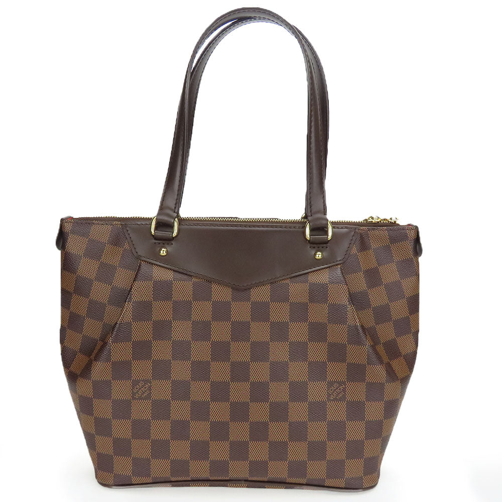LOUIS VUITTON Tote Bag N41102 Damier, Leather Brown Westonminster PM Women Used Authentic