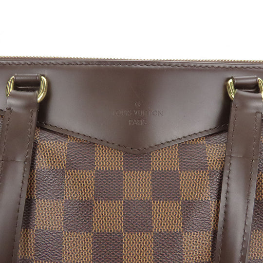 LOUIS VUITTON Tote Bag N41102 Damier, Leather Brown Westonminster PM Women Used Authentic