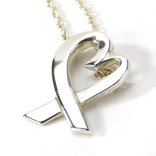 TIFFANY&Co. Necklace Silver925 Silver Loving heart Women Used Authentic