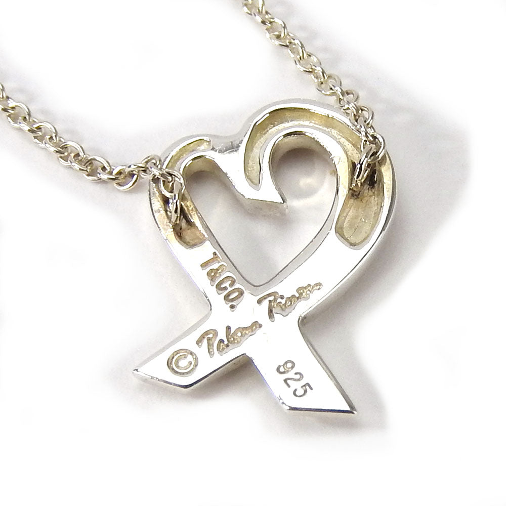 TIFFANY&Co. Necklace Silver925 Silver Loving heart Women Used Authentic