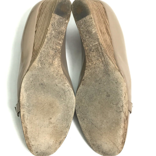 HERMES pumps Patent leather gray Medor Women 36 Used Authentic