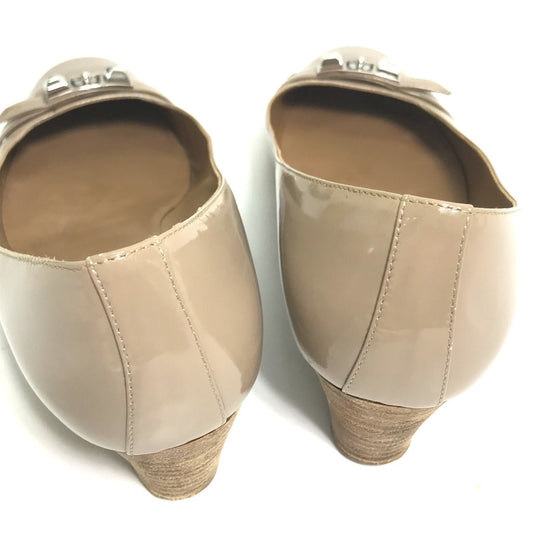 HERMES pumps Patent leather gray Medor Women 36 Used Authentic