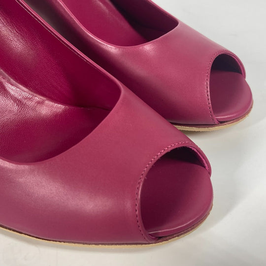 HERMES pumps leather pink Women 35 Used Authentic