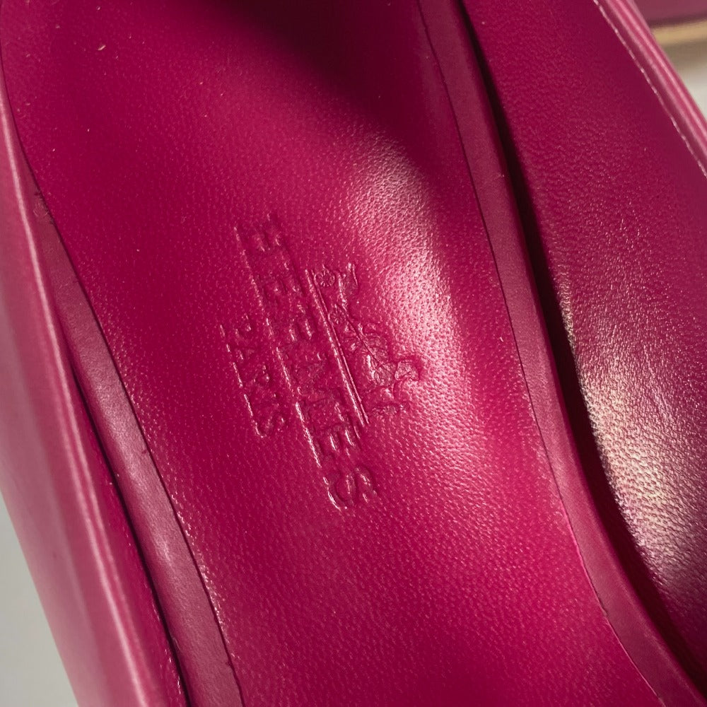 HERMES pumps leather pink Women 35 Used Authentic