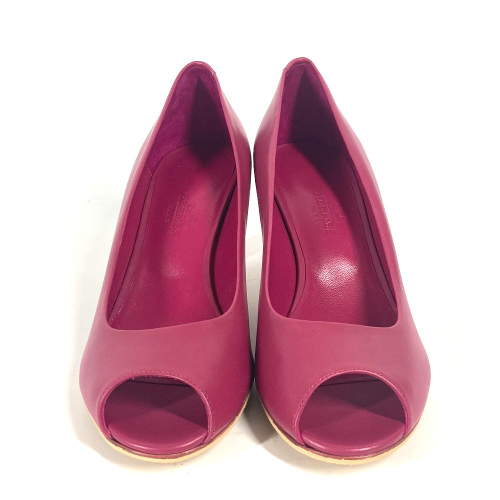 HERMES pumps leather pink Women 35 Used Authentic
