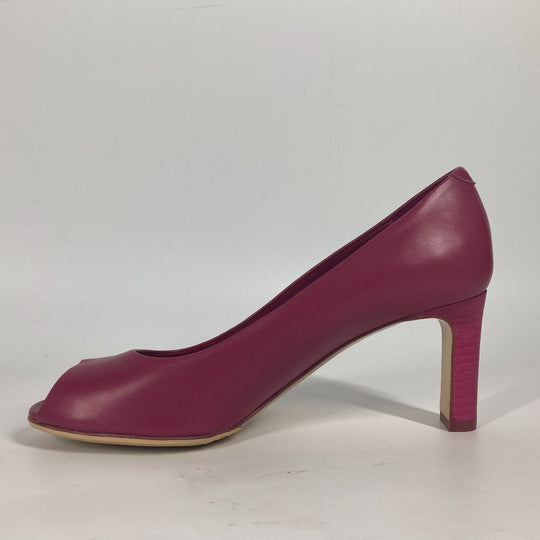 HERMES pumps leather pink Women 35 Used Authentic