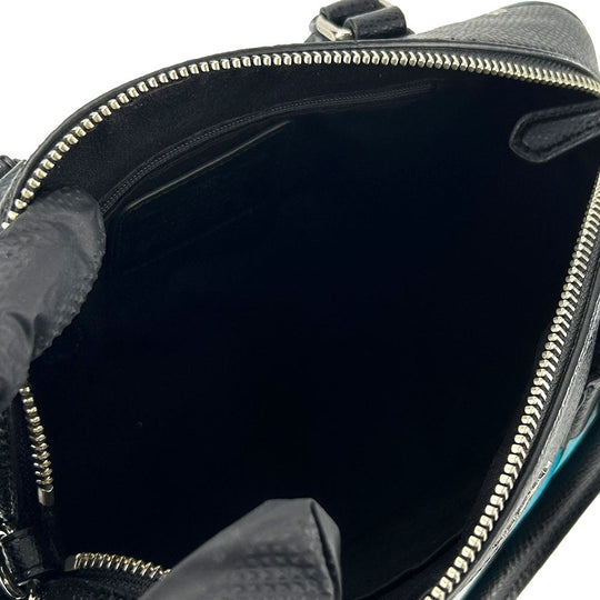 COACH Handbag F38160 PVC coated canvas, embossed leather black Women Used Authentic