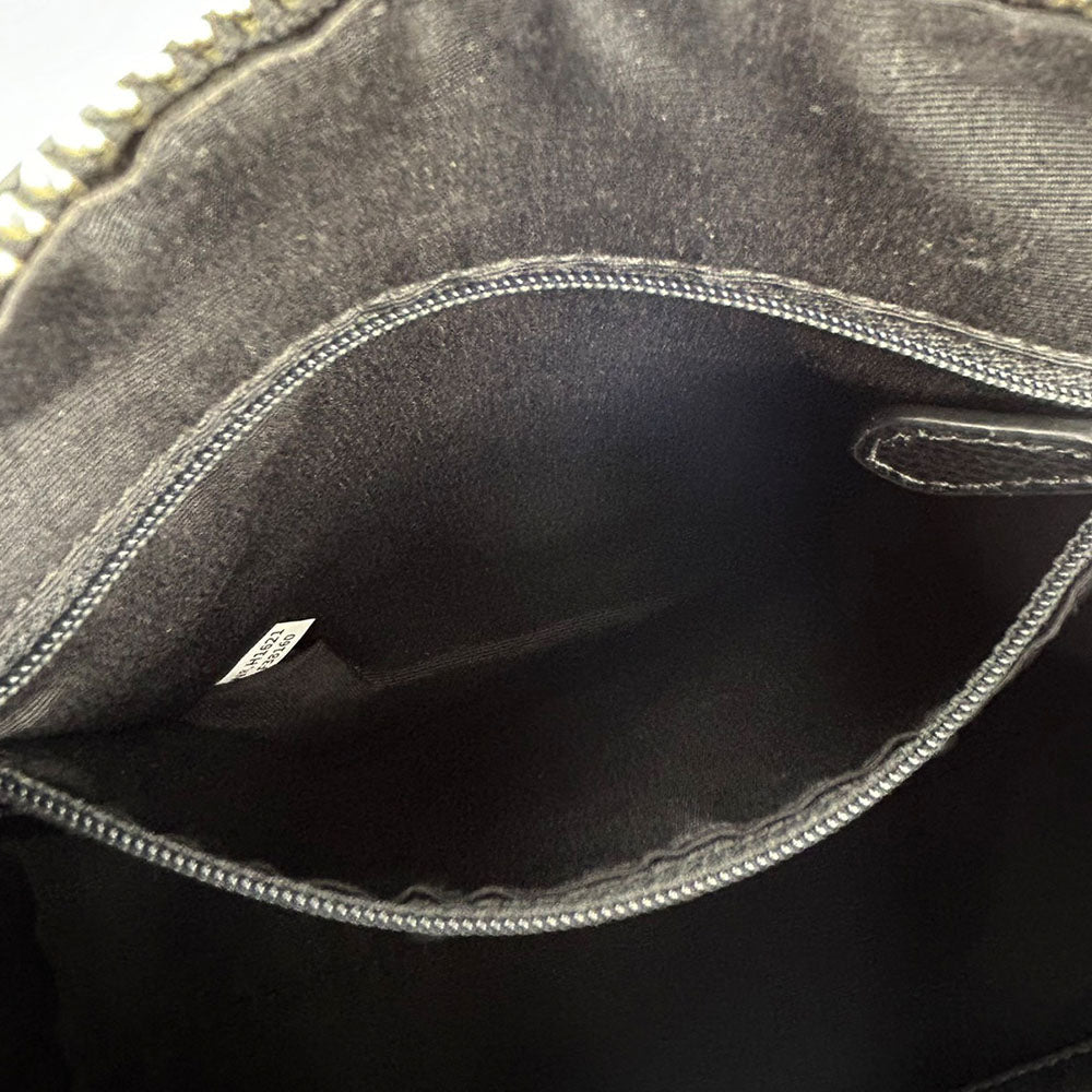 COACH Handbag F38160 PVC coated canvas, embossed leather black Women Used Authentic