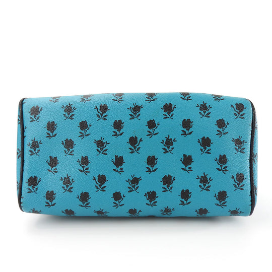 COACH Handbag F38160 PVC coated canvas, embossed leather black Women Used Authentic