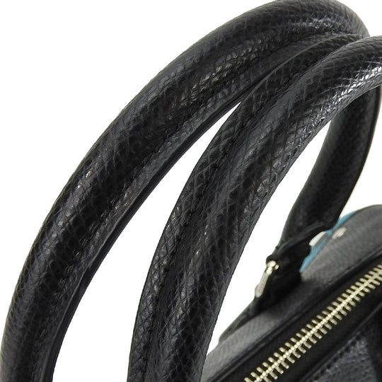 COACH Handbag F38160 PVC coated canvas, embossed leather black Women Used Authentic