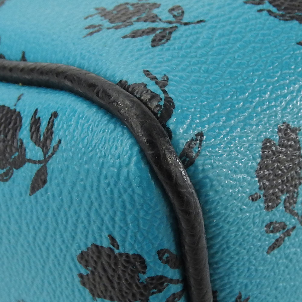 COACH Handbag F38160 PVC coated canvas, embossed leather black Women Used Authentic