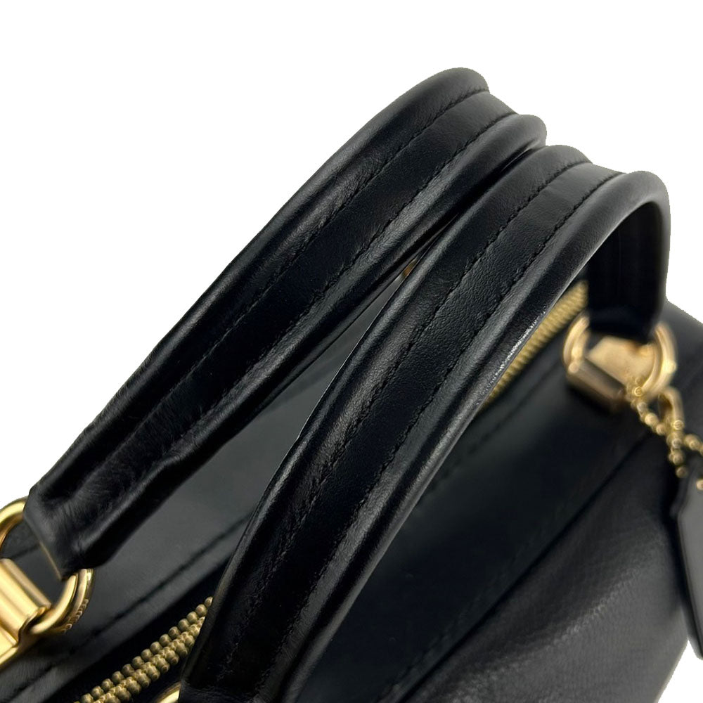 COACH Handbag 69621 leather black Women Used Authentic