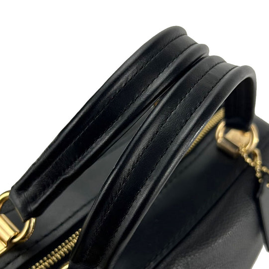 COACH Handbag 69621 leather black Women Used Authentic