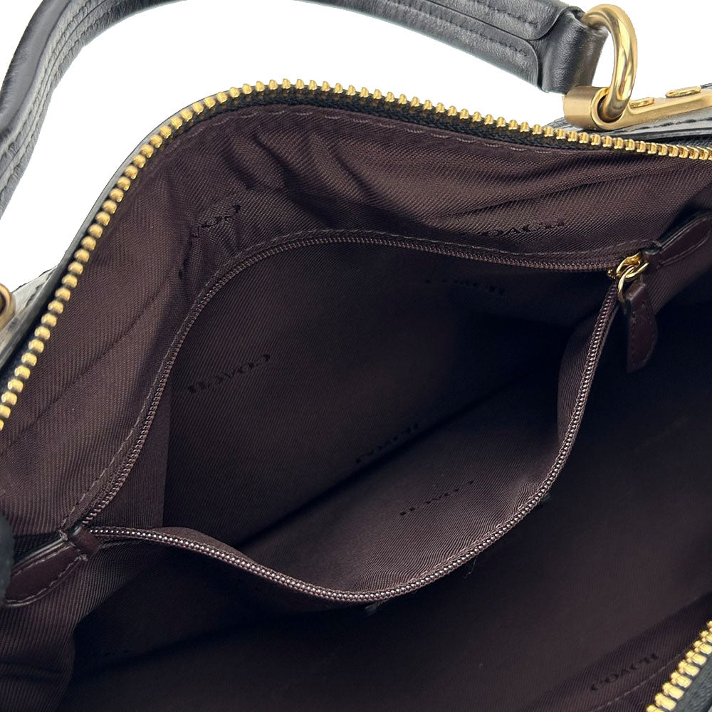 COACH Handbag 69621 leather black Women Used Authentic