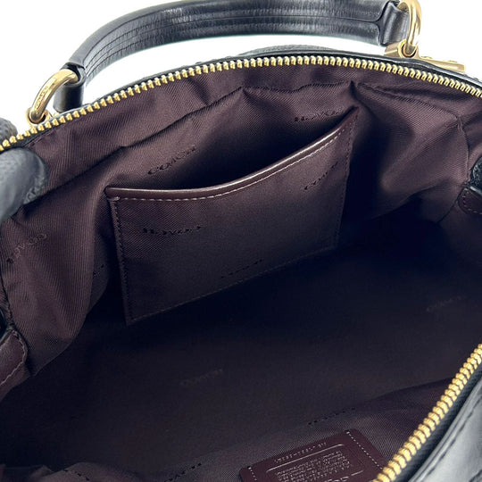 COACH Handbag 69621 leather black Women Used Authentic