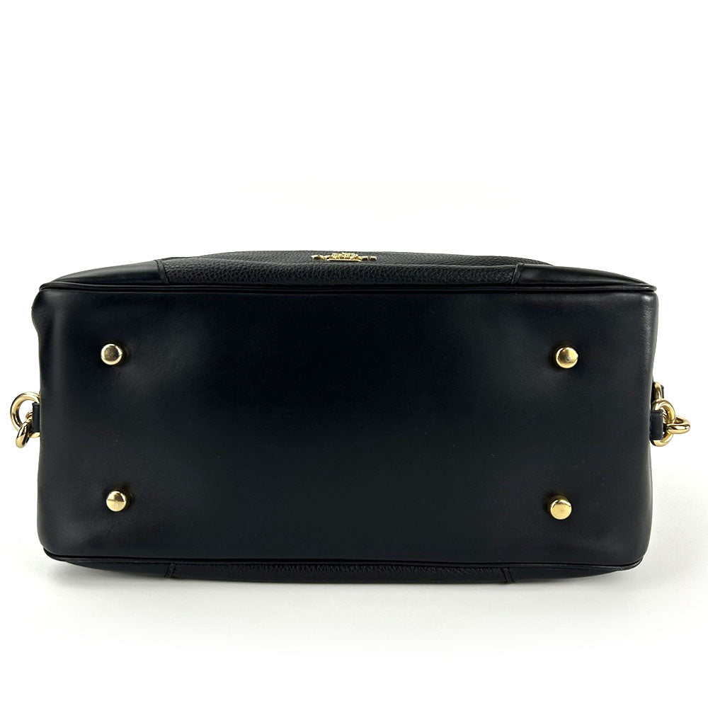 COACH Handbag 69621 leather black Women Used Authentic