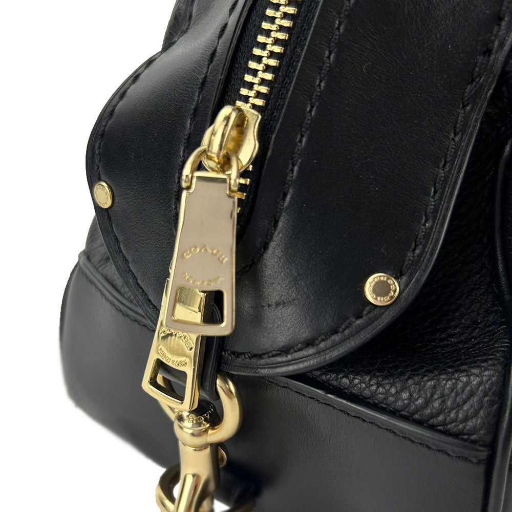 COACH Handbag 69621 leather black Women Used Authentic