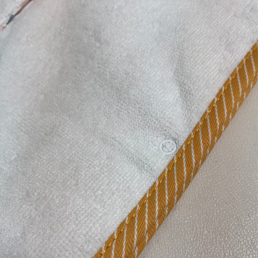 HERMES Other fashion goods cotton white Bib Embroidered animal print Pass Pass Bib Bib Kids Used Authentic