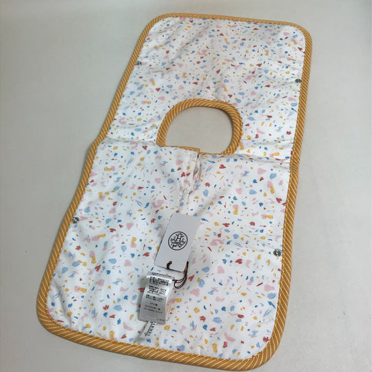 HERMES Other fashion goods cotton white Bib Embroidered animal print Pass Pass Bib Bib Kids Used Authentic