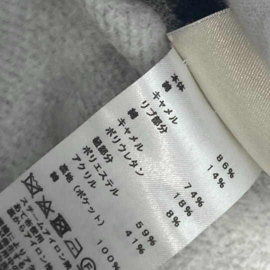 HERMES Pants cotton gray Long pants Overall handle Women 38 Used Authentic