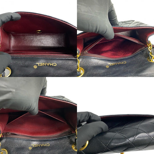 CHANEL Shoulder Bag lambskin black Matrasse