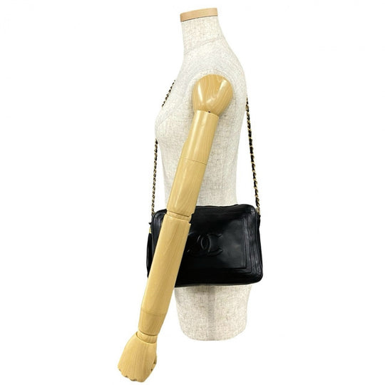 CHANEL Shoulder Bag lambskin black