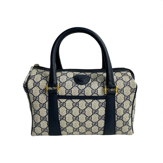 GUCCI Handbag leather Navy Old Gucci