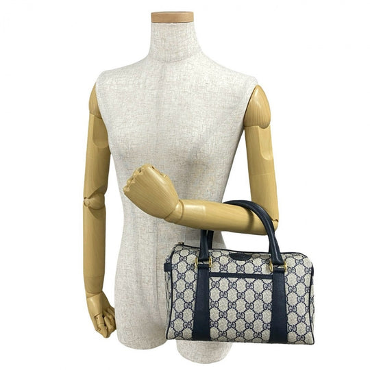 GUCCI Handbag leather Navy Old Gucci