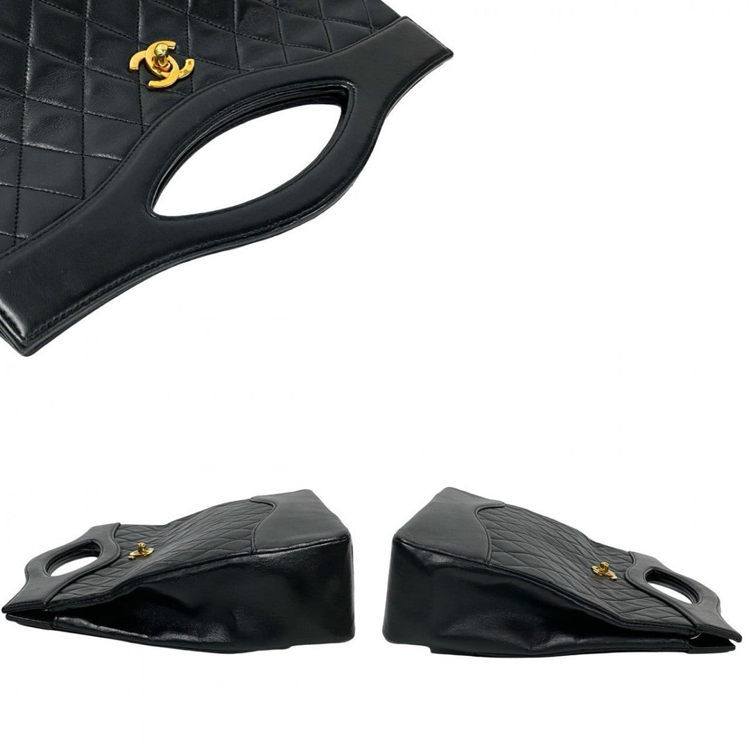 CHANEL Shoulder Bag leather black