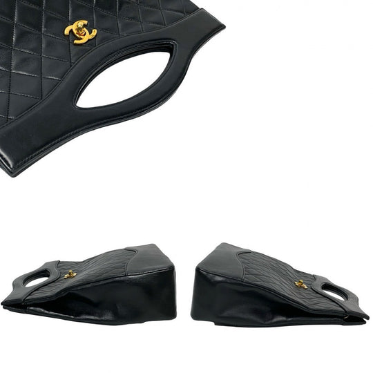 CHANEL Shoulder Bag leather black