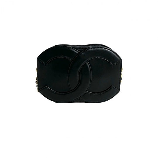 CHANEL Shoulder Bag leather black