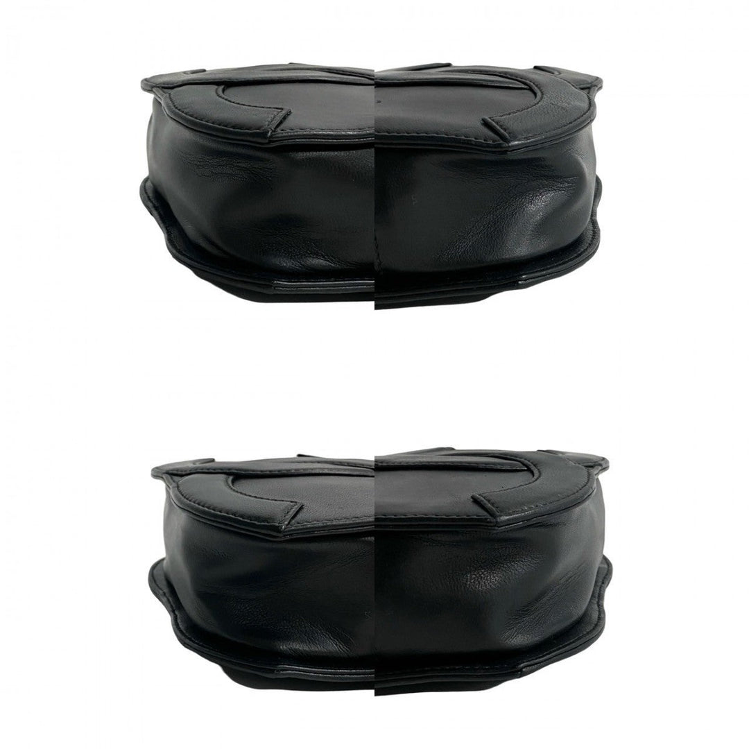 CHANEL Shoulder Bag leather black