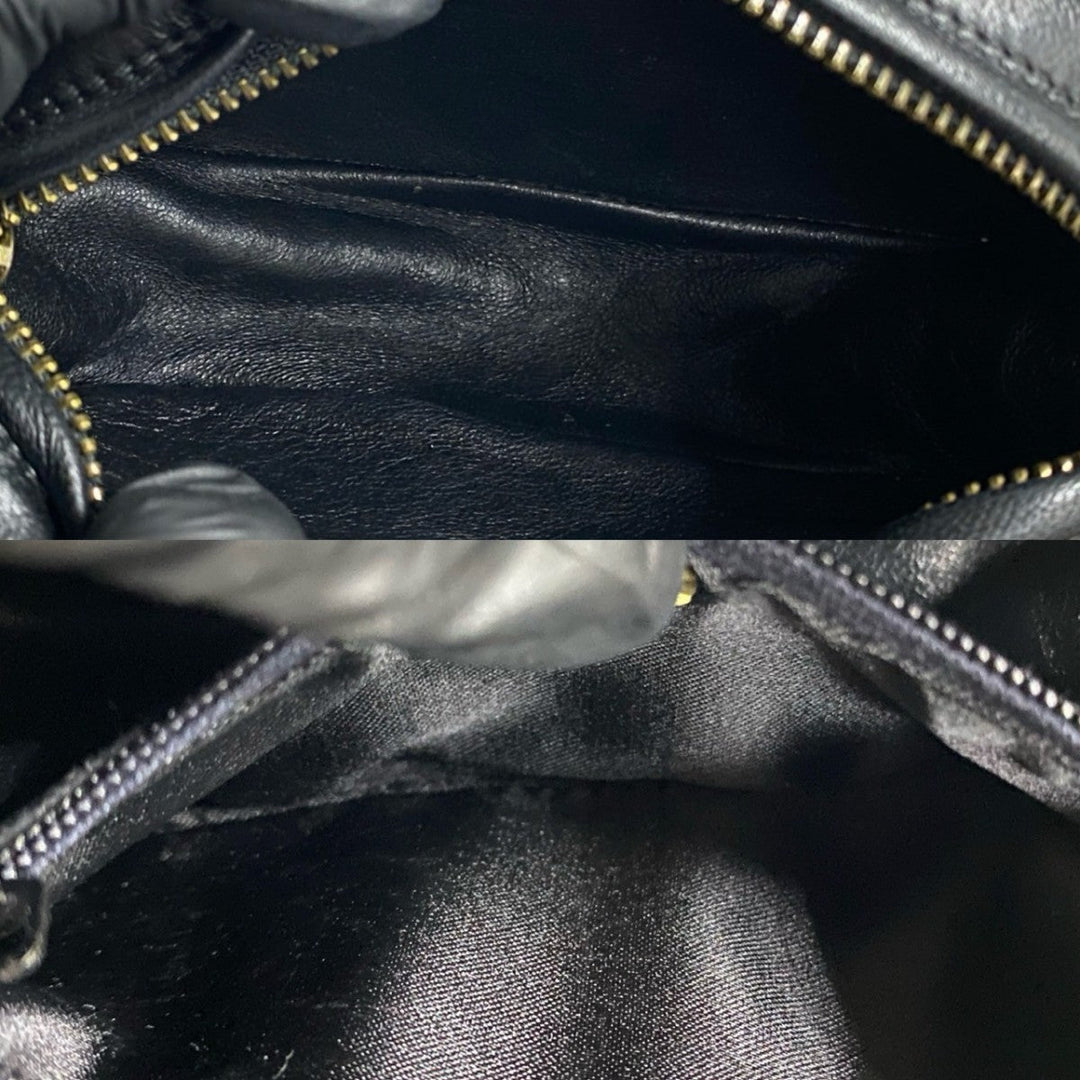 CHANEL Shoulder Bag leather black