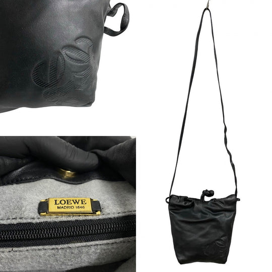 LOEWE Shoulder Bag leather black