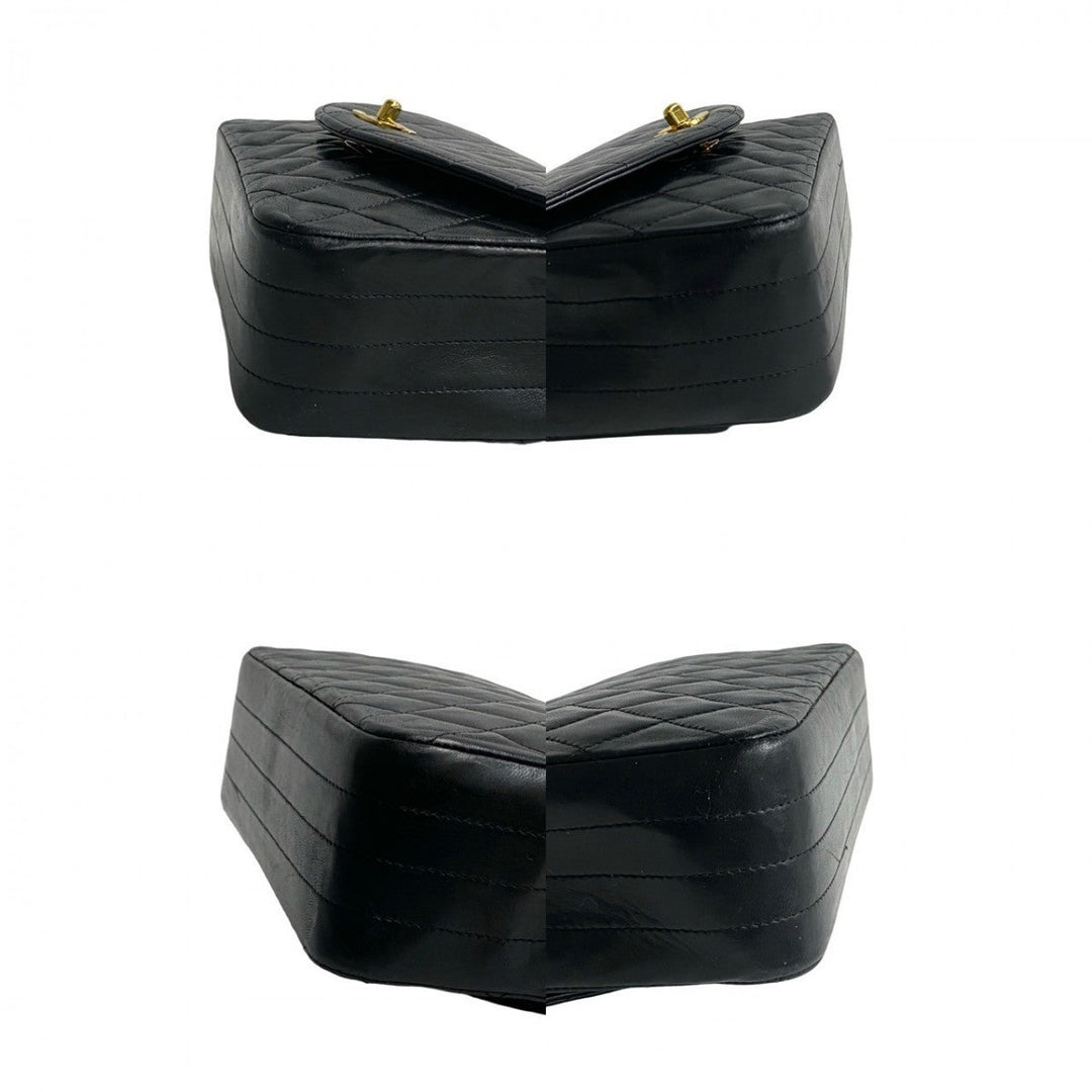 CHANEL Shoulder Bag lambskin black Matrasse