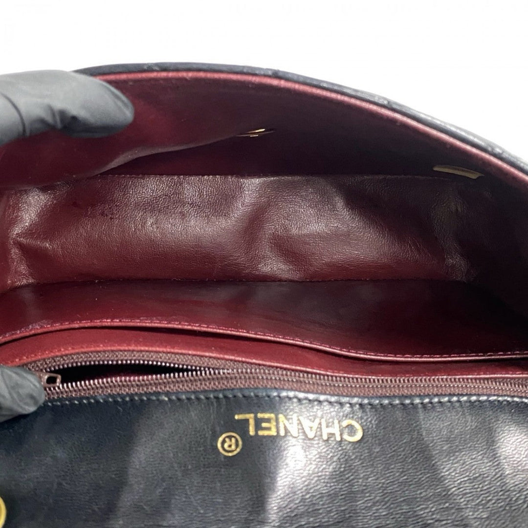CHANEL Shoulder Bag lambskin black Matrasse