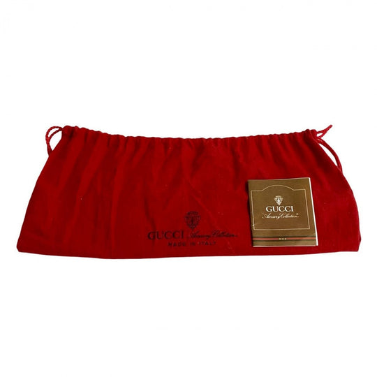 GUCCI Shoulder Bag leather Navy Sherry line