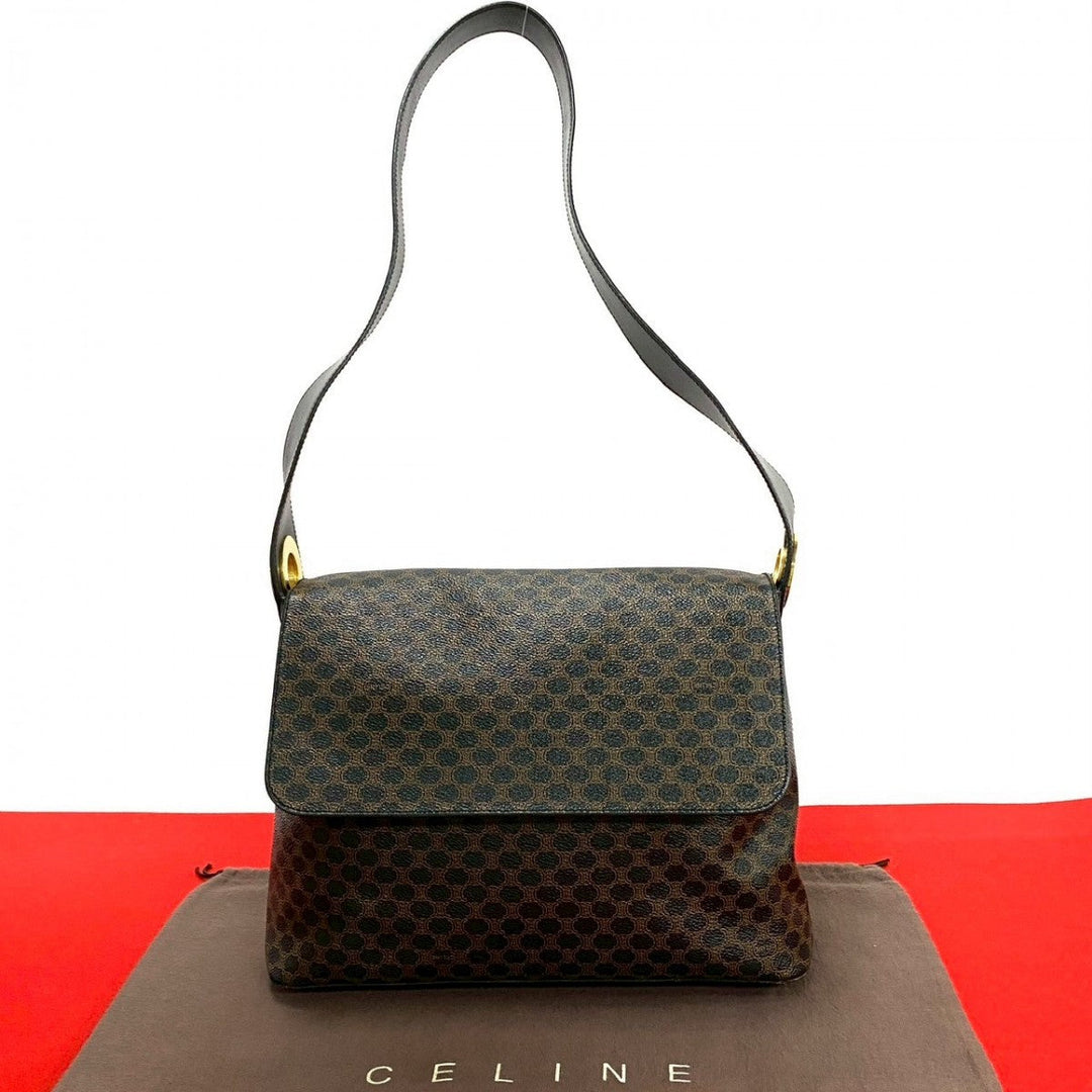 CELINE Shoulder Bag leather black
