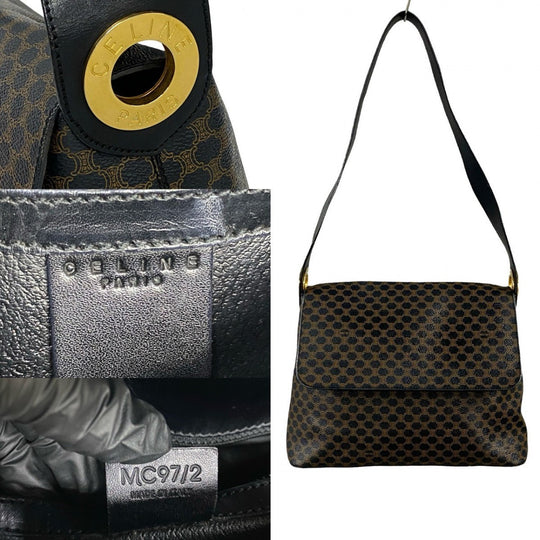 CELINE Shoulder Bag leather black