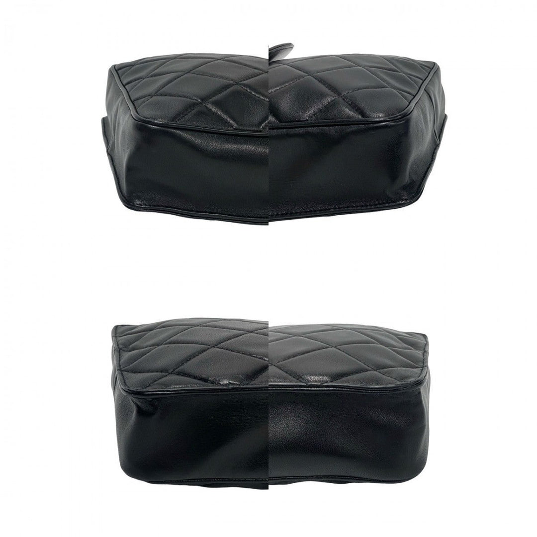 CHANEL Shoulder Bag lambskin black Matrasse