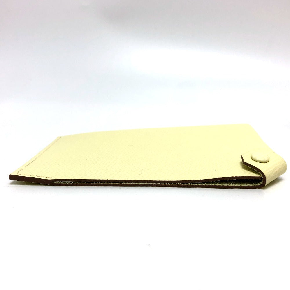 HERMES passport case Epsom yellow Talmac PM Women Used Authentic