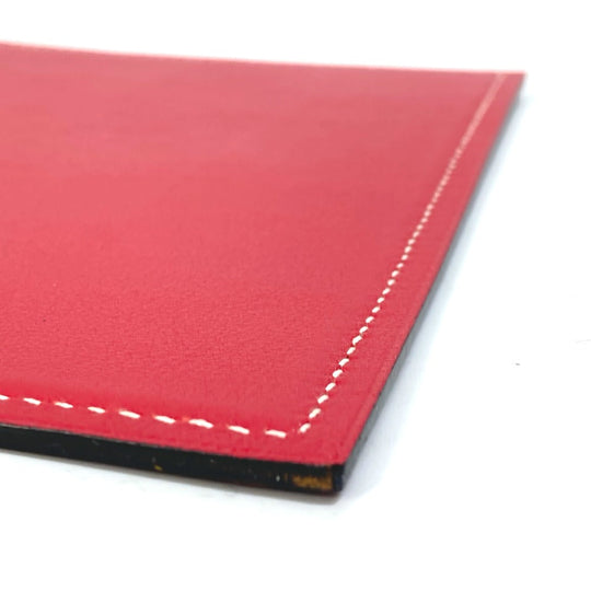 HERMES Other miscellaneous goods leather Red reversible Mouse pad Women(Unisex) Used Authentic