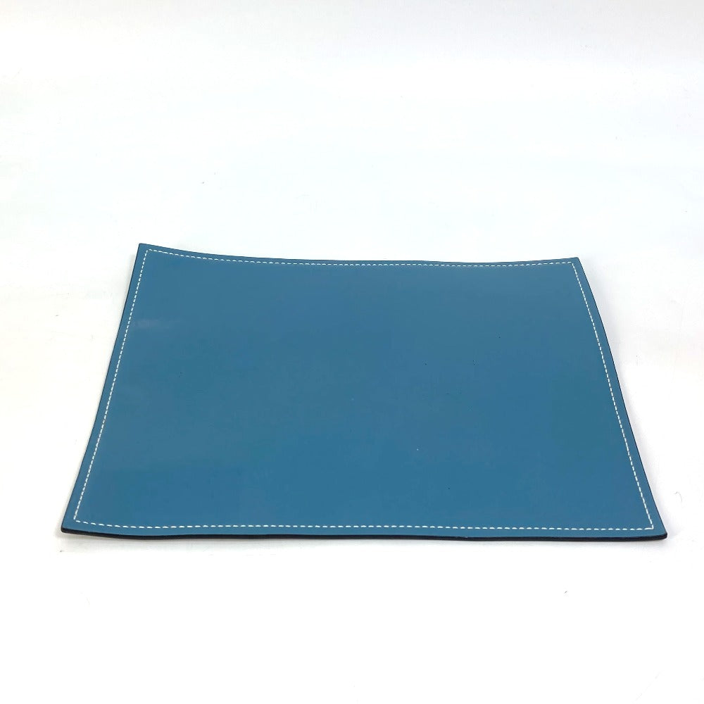 HERMES Other miscellaneous goods leather blue reversible Mouse pad Women(Unisex) Used Authentic