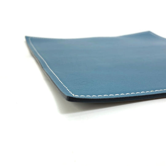 HERMES Other miscellaneous goods leather blue reversible Mouse pad Women(Unisex) Used Authentic