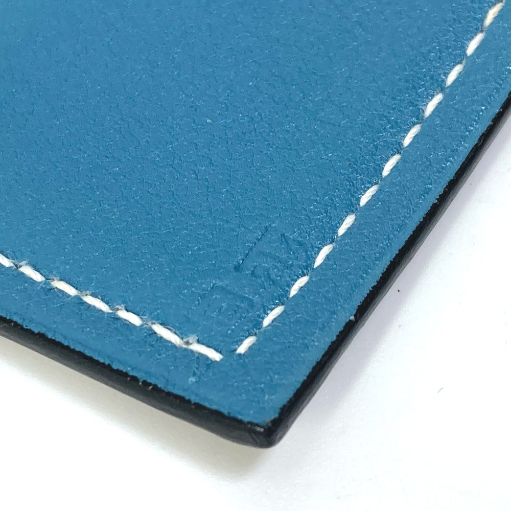 HERMES Other miscellaneous goods leather blue reversible Mouse pad Women(Unisex) Used Authentic