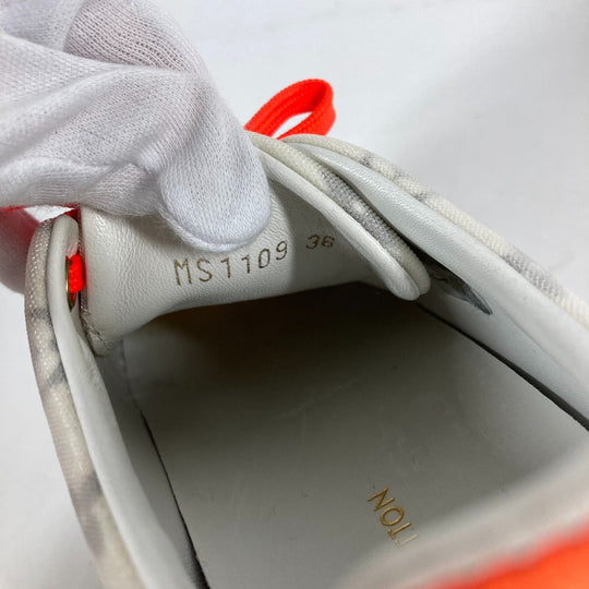 LOUIS VUITTON sneakers PVC white Front Row Line Monogram Lace Shoes Shoes Women 36 Used Authentic